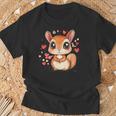 Linda Ardilla Rodeada De Corazones Amor Camiseta unisex Regalos para ancianos