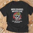 Los Mercenarios Nunca Muerenoloe Reagrupan Calavera Retro Militar Camiseta unisex Regalos para ancianos