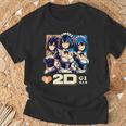 I Love 2D Girls ファニーメイド アニメ マンガ Manwha Waifu Otaku Tシャツ 高齢者への贈り物