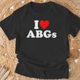 I Love Abgs I Heart Abg おもしろい アジアの赤ちゃん 女の子 恋人 Tシャツ 高齢者への贈り物