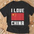 I Love China I Heart China 家族旅行 中国国旗 Tシャツ 高齢者への贈り物