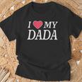I Love My Dada Bella Famiglia Personalizzata Papà Maglietta Regalos para ancianos