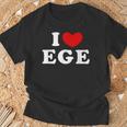 I Love Ege 私は愛する Ege Tシャツ 高齢者への贈り物