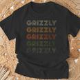 Love Heart Grizzly グランジ ビンテージスタイル ブラック グリズリー Tシャツ 高齢者への贈り物
