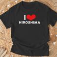 I Love Hiroshima 愛 ハート 広島 広島県 日本 お土産 かわいい おしゃれ Tシャツ 高齢者への贈り物