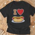 I Love Hot Dog 私はホットドッグを愛している ホットドッグ Tシャツ 高齢者への贈り物