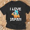 I Love Japan Kawaii Anime Girl Neko Cat Girl Otaku Weeb Tシャツ 高齢者への贈り物