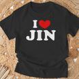 I Love Jin 私は愛する Jin Tシャツ 高齢者への贈り物