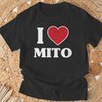 I Love Mito、ハートのある日本の都市 Tシャツ 高齢者への贈り物