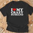 I Love My Crazy Husband Wild Love For Adoring Husbands Tシャツ 高齢者への贈り物