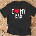 I Love My Dad シャツ I Heart Dad Love Dad Tシャツ 高齢者への贈り物