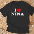 I Love Nina 私は愛する Nina Tシャツ 高齢者への贈り物
