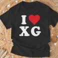 I Love Xg Initials I Heart XG First Last Name X G Tシャツ 高齢者への贈り物