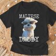 Maltese Daddyマルチーズ お父さん 犬 お父さん 父の日 お父さん スウィート・マルチーズ Tシャツ 高齢者への贈り物