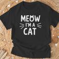 Meow I'm Cat おもしろい子猫好きデザイン Tシャツ 高齢者への贈り物