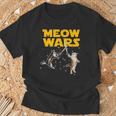 Meow Wars 猫好きのための面白いグラフィック Tシャツ 高齢者への贈り物