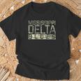 Mississippi Delta Blues Intage Retro Envejecida Camiseta unisex Regalos para ancianos