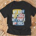 My Body Choice Power Andoice フェミニストポジティブ Tシャツ 高齢者への贈り物