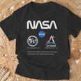 Nasa アポロ アルテミス ミッション ワーム バッジ ロゴ Tシャツ 高齢者への贈り物