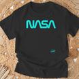 Nasaワームと記章のロゴ Tシャツ 高齢者への贈り物