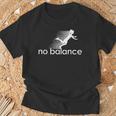 No Balance Girl スポーツとユーモアのための面白いパロディデザイン Tシャツ 高齢者への贈り物