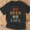 No Beer No Life Lover ファン ヴィンテージスタイル ラガー 生ビール Tシャツ 高齢者への贈り物