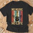 No Music No Life 音符ミュージシャン Tシャツ 高齢者への贈り物