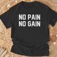 No Pain No Gain Fitness Gym Inspirational Motivation Quotes Tシャツ 高齢者への贈り物
