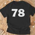 Number 78 、Eventy-8 ジャージ スポーツ 誕生日 Tシャツ 高齢者への贈り物