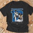 Number And Portrait Yoshinobu Yamamoto Los Angeles Mlbpa Tシャツ 高齢者への贈り物