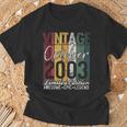 Octubre 2003 19 Cumpleaños Regalo 19 Añosintage Retro Camiseta unisex Regalos para ancianos