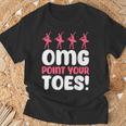 Omg Point Your Toes Dance Teacher Ballet Tシャツ 高齢者への贈り物