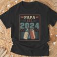 Papa Est 2024 初めてのパパ 父の日 新しい父親の父性 Tシャツ 高齢者への贈り物