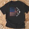 Patriotic Fighter Jets Usa Flag Red White & Blue 4Th Of July T-Shirt Gifts for Old Men