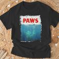 Paws 猫 子猫 ニャーパロディー おもしろ猫好き Tシャツ 高齢者への贈り物