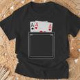 Pocket Aces Pokerpades & Heart 面白いポーカー ギフト Tシャツ 高齢者への贈り物