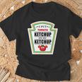 I Put Ketchup On My Ketchup トマトマスタード ハロウィンチーム 長袖tシャツ Tシャツ 高齢者への贈り物