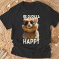 Be Quokka Happy クオッカ・ビー・クオッカ・ハッピー＆クオッカとスマイル Tシャツ 高齢者への贈り物