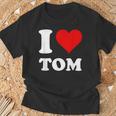 Red Heart I Love Tom Tシャツ 高齢者への贈り物