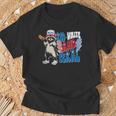 Red White And Feral Raccoon 4Th Of-July T-Shirt Gifts for Old Men