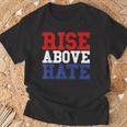Rise Above Hate Red And Blue America Tシャツ 高齢者への贈り物