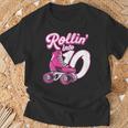 Rollin' Into 10 Patines De Patinaje Para Cumpleaños De Niña Camiseta unisex Regalos para ancianos