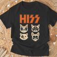 Hiss Cats ネコ Kittens ロックバンド Rock Rockin Tシャツ 高齢者への贈り物