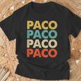 S Y Regalos Para Paco Personalizada Paco Niños Hombre Manga De Doble Puntada Regular Fit Clásico Cuello Crew Camiseta unisex Regalos para ancianos