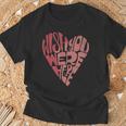 Seventies Heart Wish You Were Here Missing You Tシャツ 高齢者への贈り物