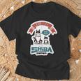 Shiba Dog かわいい柴犬 黒柴 Tシャツ 高齢者への贈り物