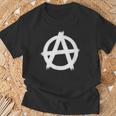 Signos De Anarquía Libertad Punks Punk Rock Anarquía Camiseta unisex Regalos para ancianos