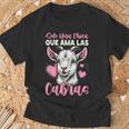 Solo Una Chica Que Ama Las Cabras Amante De Cabras Camiseta unisex Regalos para ancianos