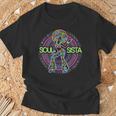 Soulista アフロ 70年代 ソウルミュージック レトロ ディスコ ブラック ファンク ラバーズ Tシャツ 高齢者への贈り物