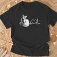 Sphynx Cat Heartbeat Ecg Divertenteenza Peli Amante Dei Gatti Mamma Papà Maglietta Regalos para ancianos
